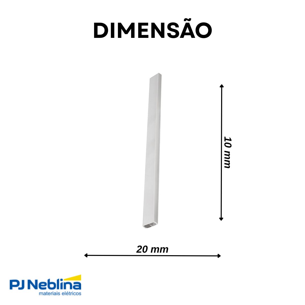 Canaleta Pvc Duto 20X10 Branco C/Tampa C/Adesivo - Steck