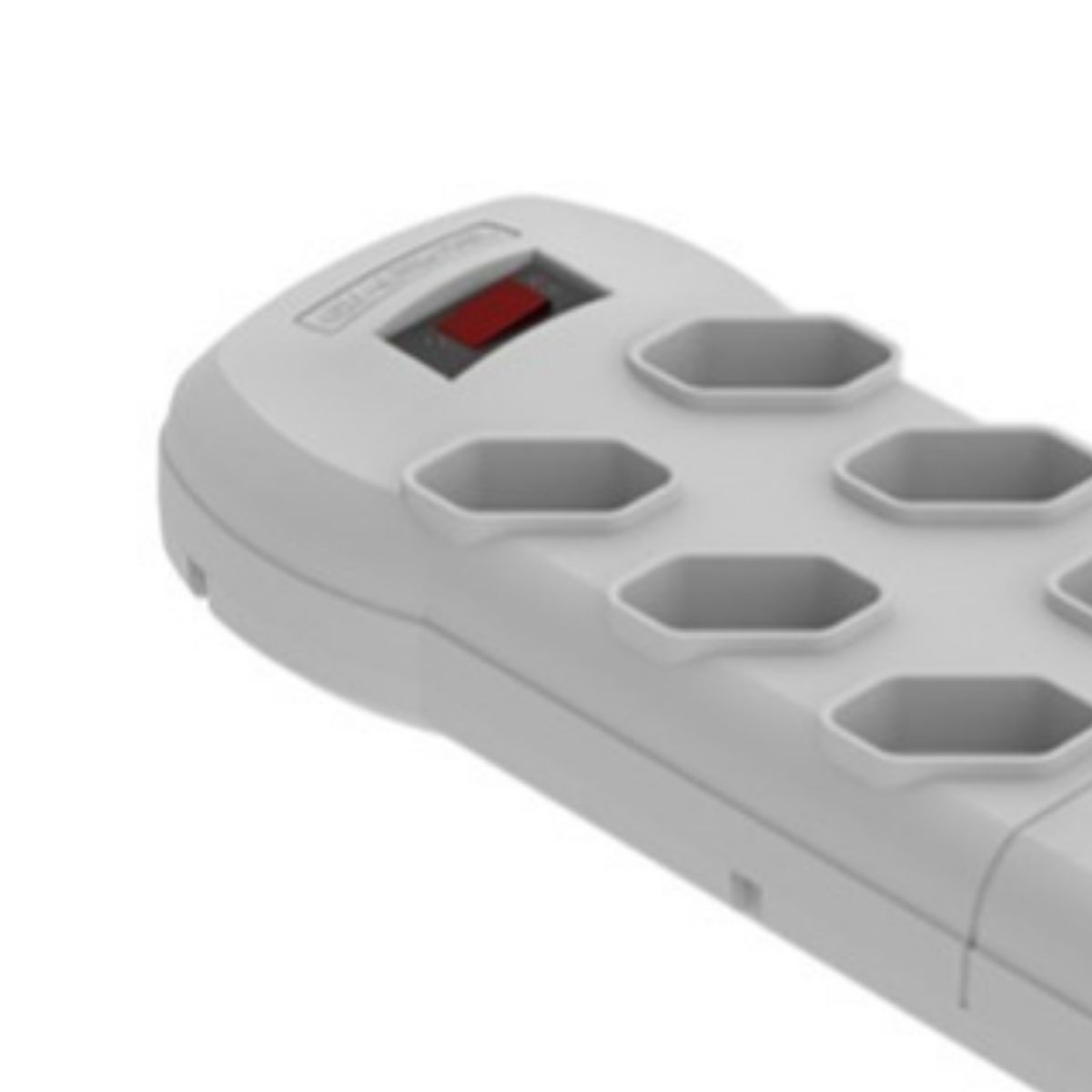 Filtro De Linha Pvc 8 Tomadas 2P+T 10A Bivolt Branco - Qualitronix