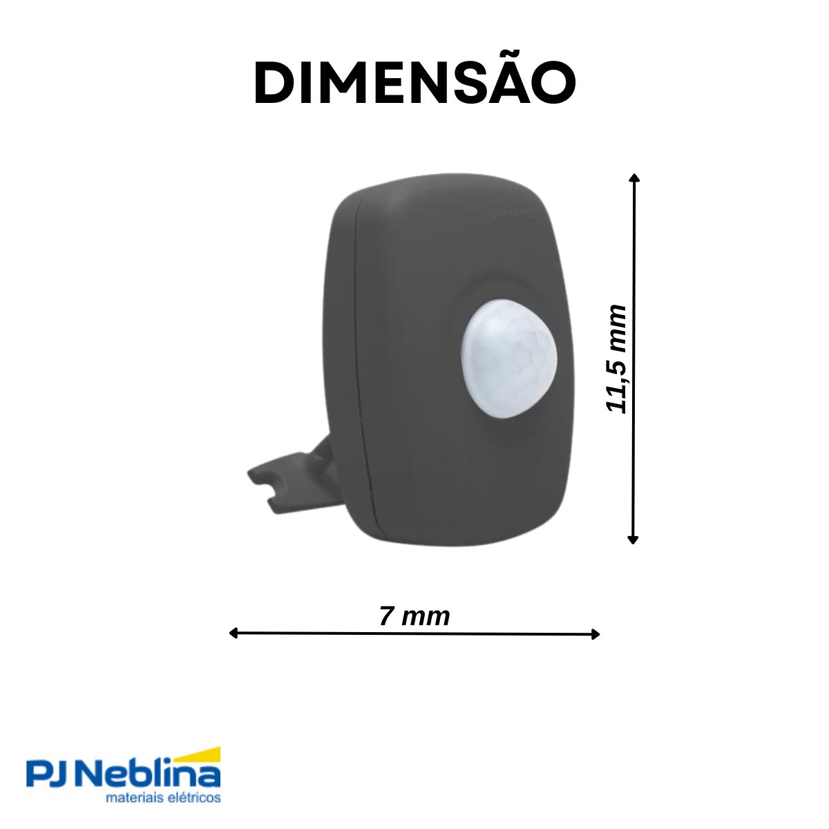 Sensor Presença C/Fotocélula Sobrepor Parede Bivolt Alcance 10M Preto - Qualitronix