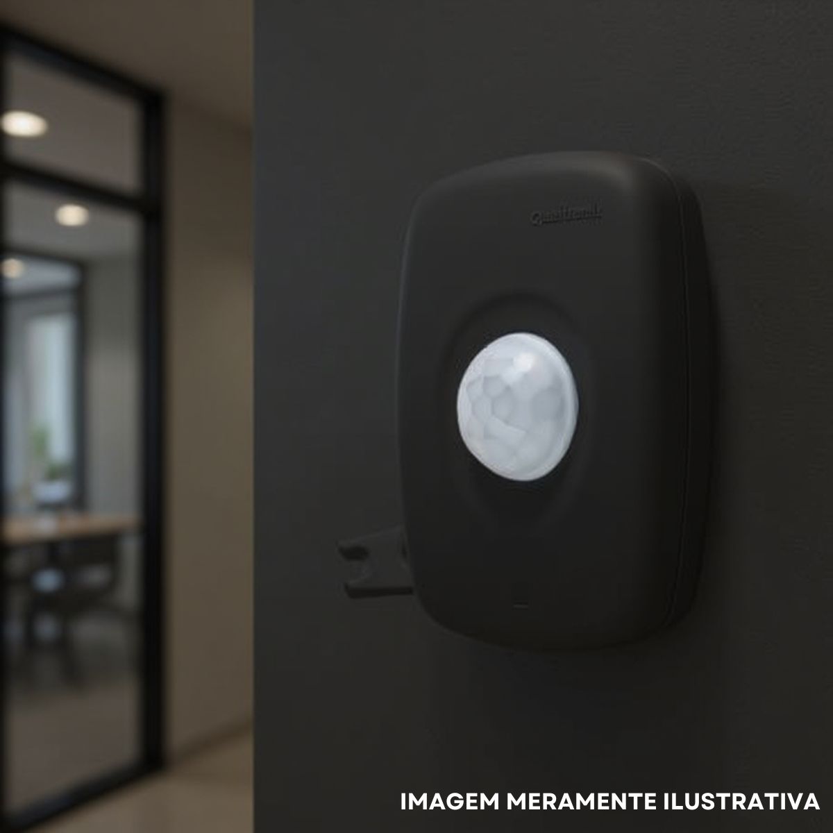 Sensor Presença C/Fotocélula Sobrepor Parede Bivolt Alcance 10M Preto - Qualitronix
