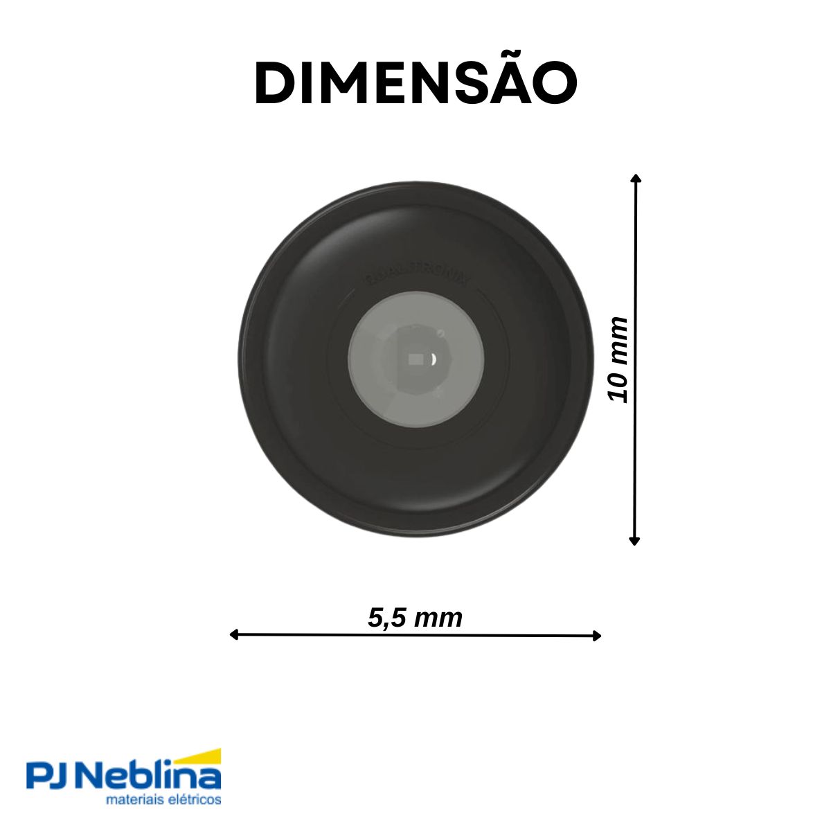 Sensor Presença C/Fotocélula Sobrepor/Embutir Teto Bivolt Alcance 12M Preto - Qualitronix