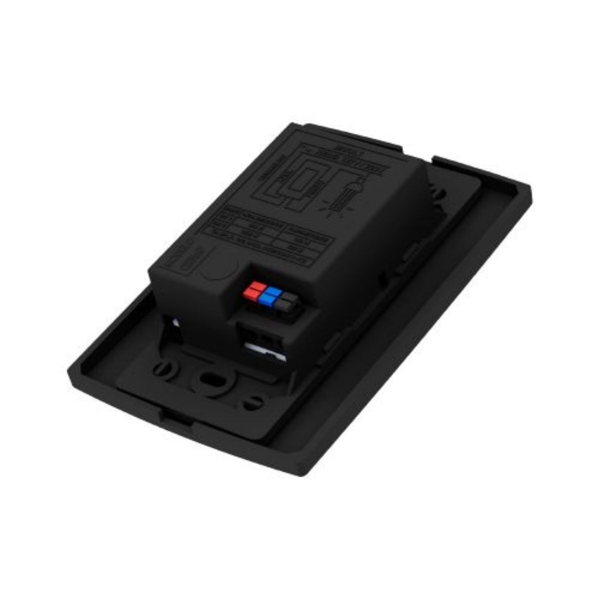 Sensor Presença C/Fotocélula Embutir Parede Bivolt Preto Placa 4X2 - Qualitronix