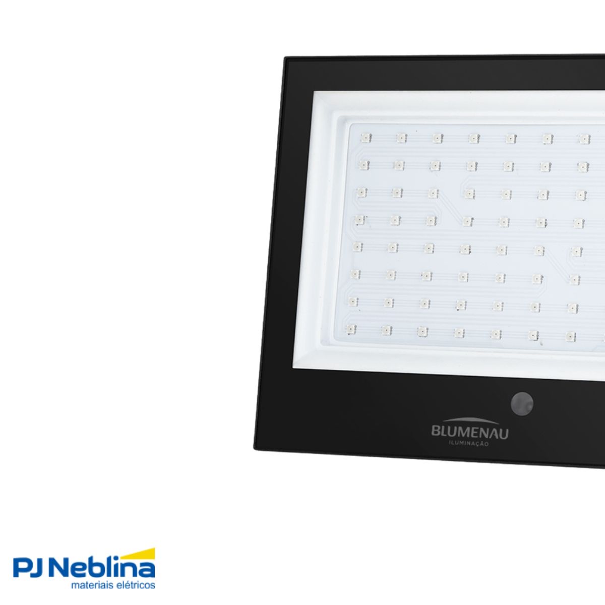 Luminária Refletor Led Retangular Sobrepor Preto 100W Bivolt Rgb Difusor Vidro 110G Ip66 - Blumenau