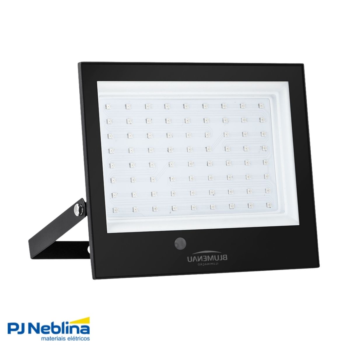 Luminária Refletor Led Retangular Sobrepor Preto 100W Bivolt Rgb Difusor Vidro 110G Ip66 - Blumenau