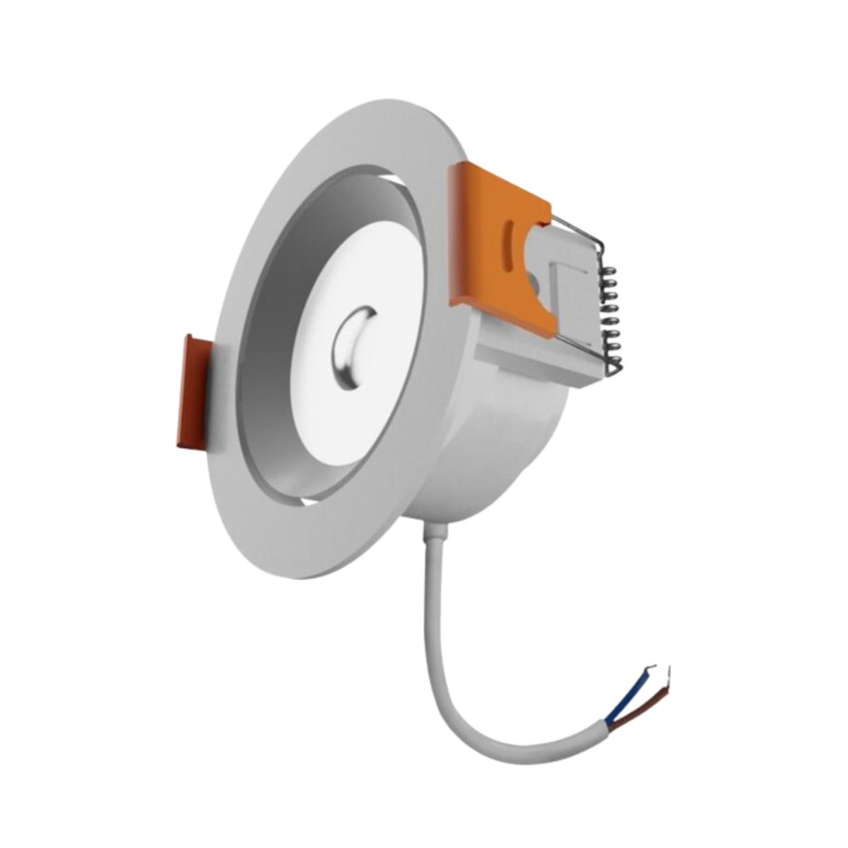 Luminária Spot Led Embutir Redondo Branco 5W Bivolt 3000K Branco Quente 400Lm Foco Direcionável - Bronzearte