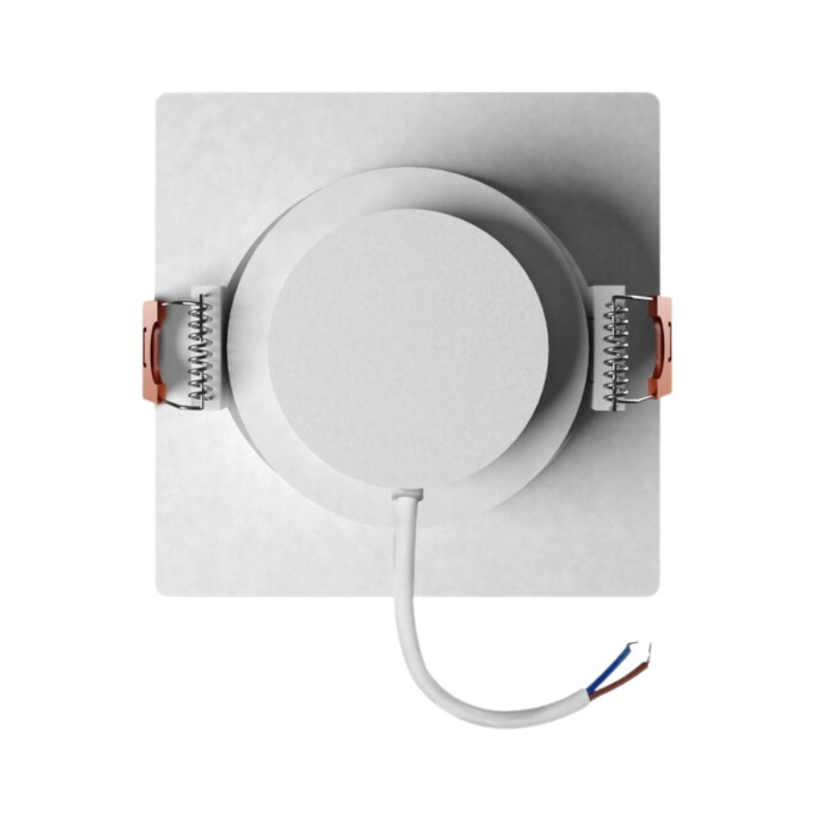 Luminária Spot Led Embutir Quadrado Branco 7W Bivolt 3000K Branco Quente 560Lm Foco Direcionável - Bronzearte