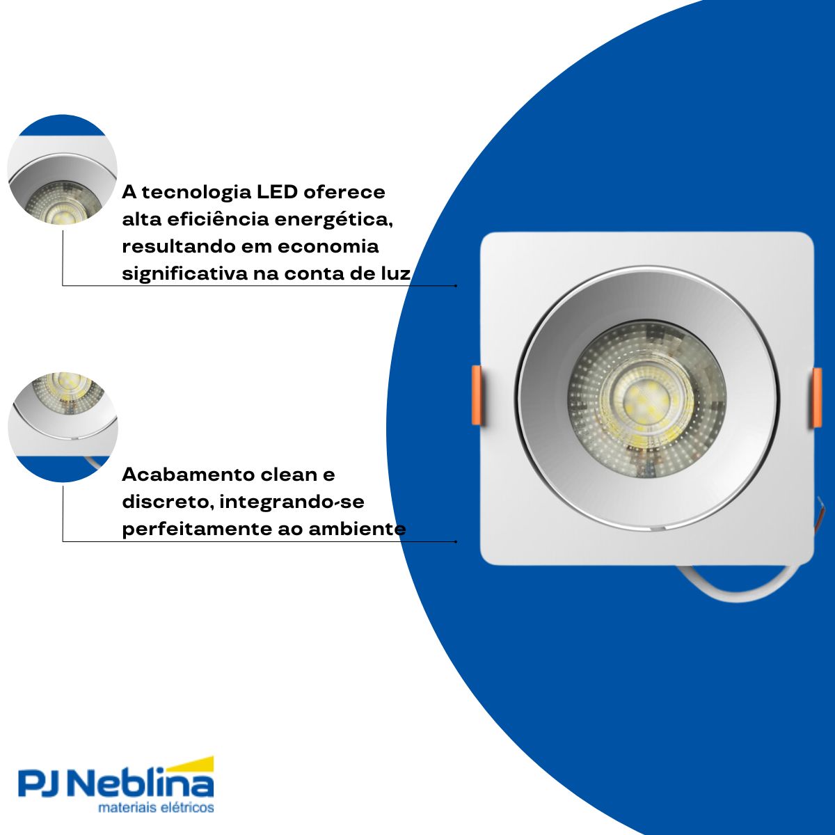 Luminaria Spot Led Embutir Quad Bc 12w Bivolt 6500k Branco F