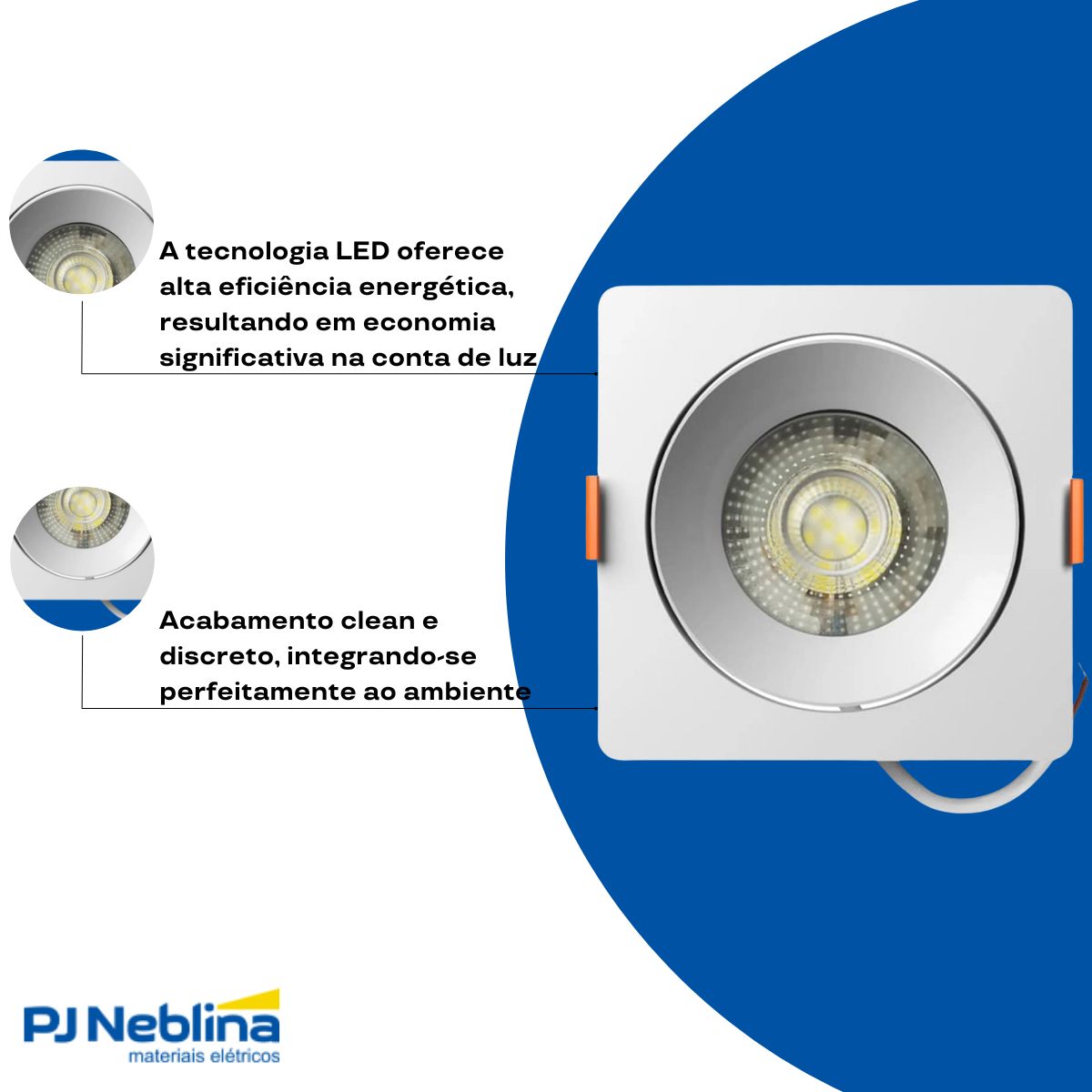 Luminaria Spot Led Embutir Quad Bc 12w Bivolt 4000k Branco N