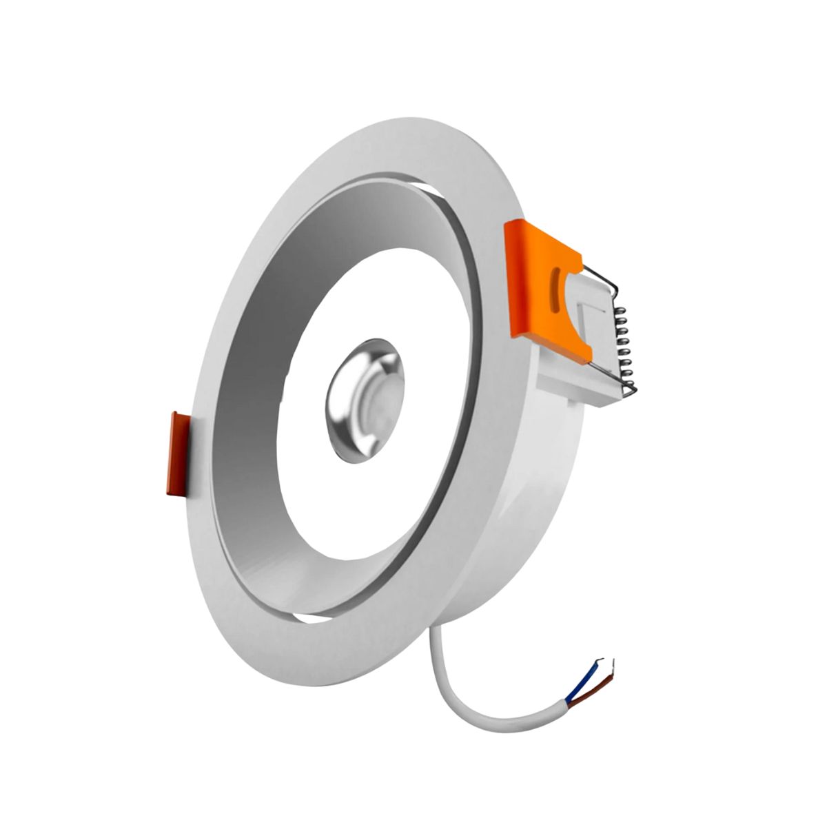 Luminária Spot Led Embutir Redondo Branco 12W Bivolt 6500K Branco Frio 960Lm Foco Direcionável - Bronzearte