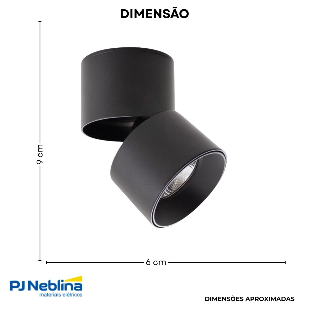 Luminaria Spot Led Sobrepor Slipt Pt 20w Bivolt 3000k Branco