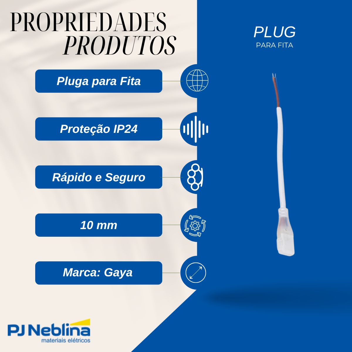 Plug Fita Pratik Super Brilho Ip24 - Gaya