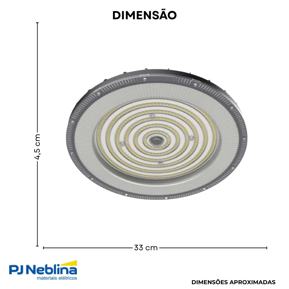 Luminária Industrial Highbay Led Pendente Cz 200W Bivolt 6500K Branco Frio 24000Lm 100G - Bellalux
