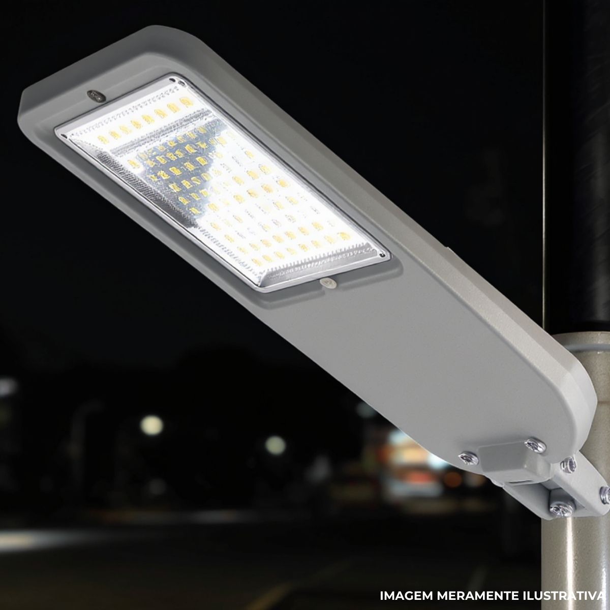 Luminária Publica Led Cinza 100W Bivolt 6500K Branco Frio 11000Lm - Bellalux