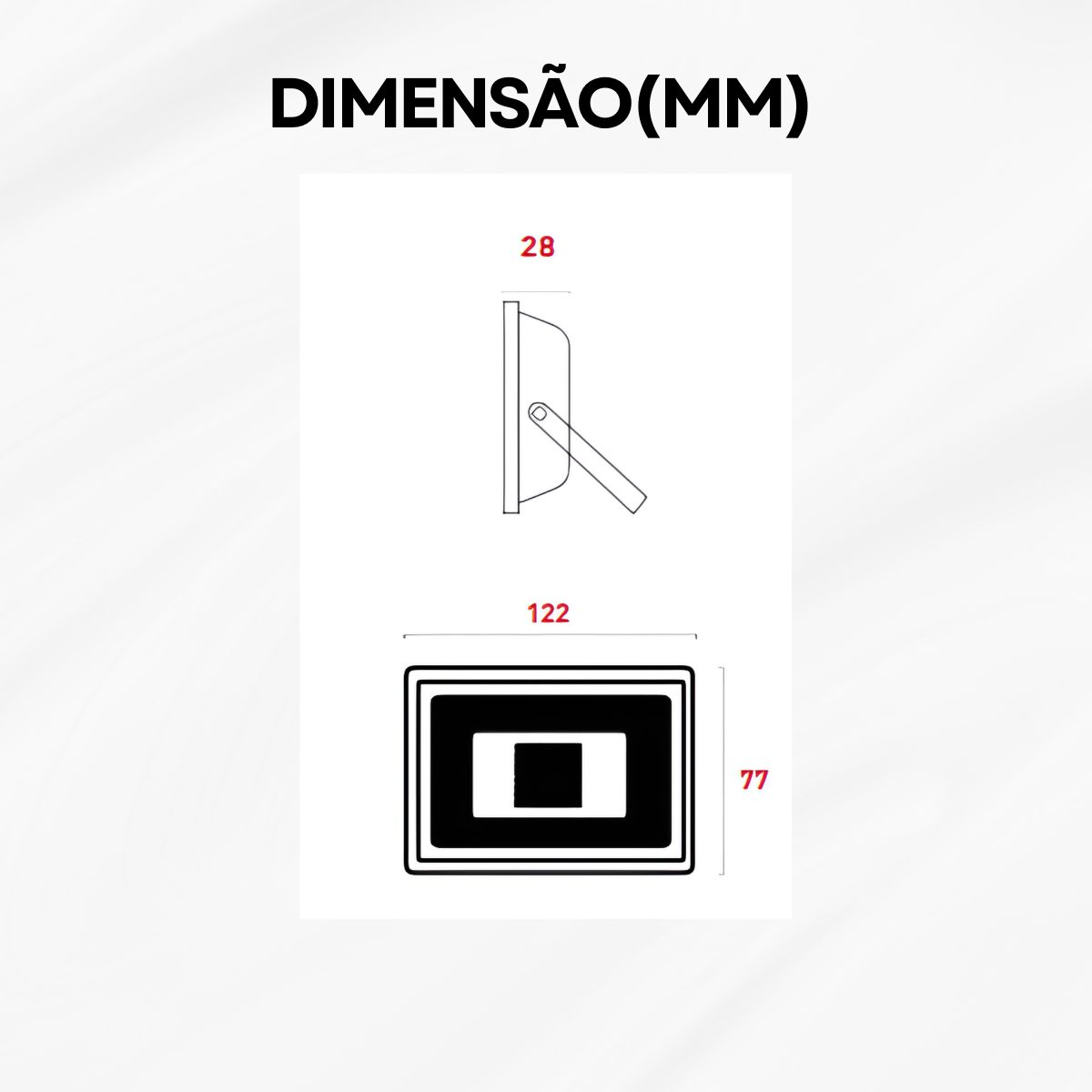Luminária Refletor Led Sobrepor 10W Bivolt 6500K Branco Frio 675Lm C/Sensor Luminosidade Ourolux