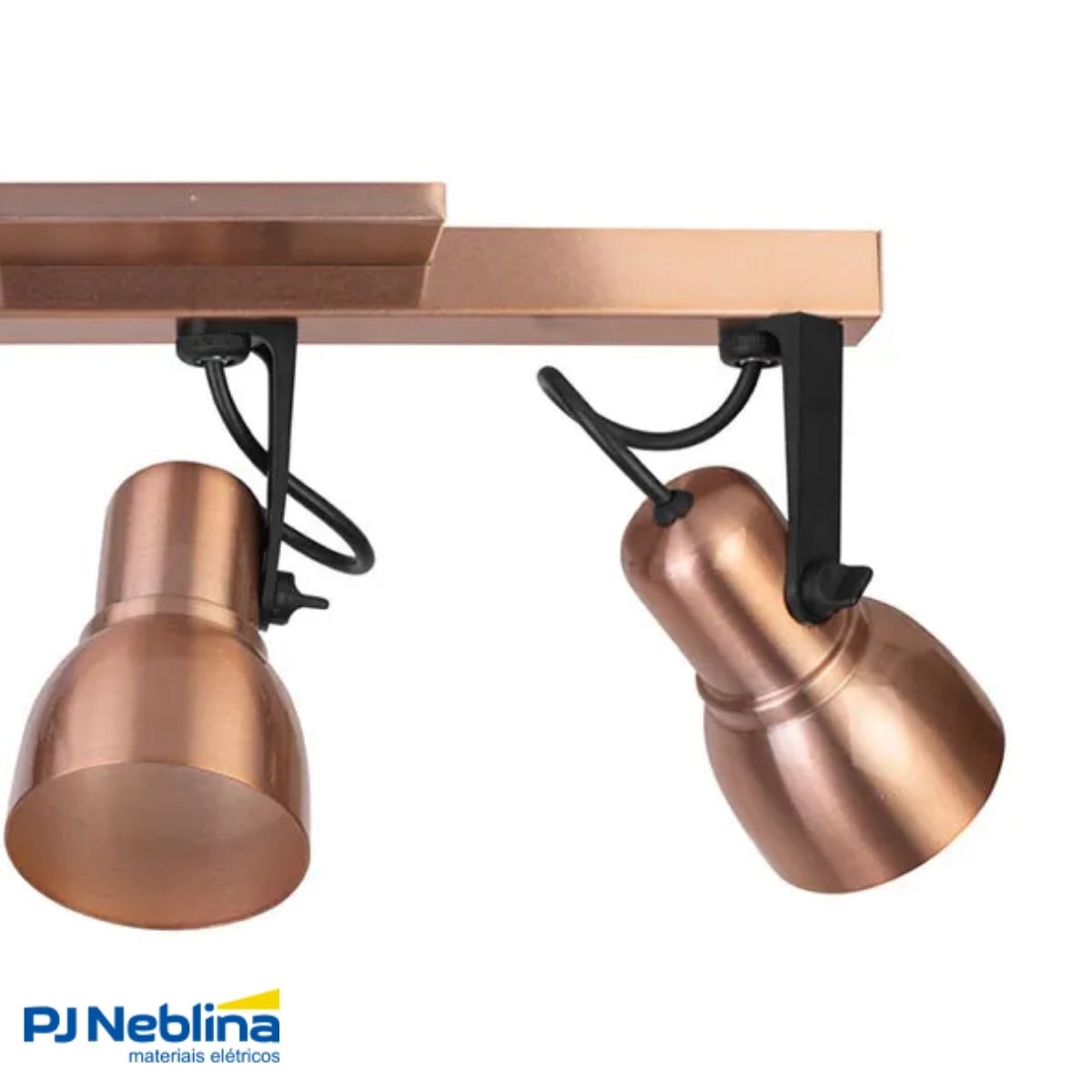 Luminária Spot Trilho Spot Light Cobre 3Xe27 Bivolt Foco Direcionável - Kin Light