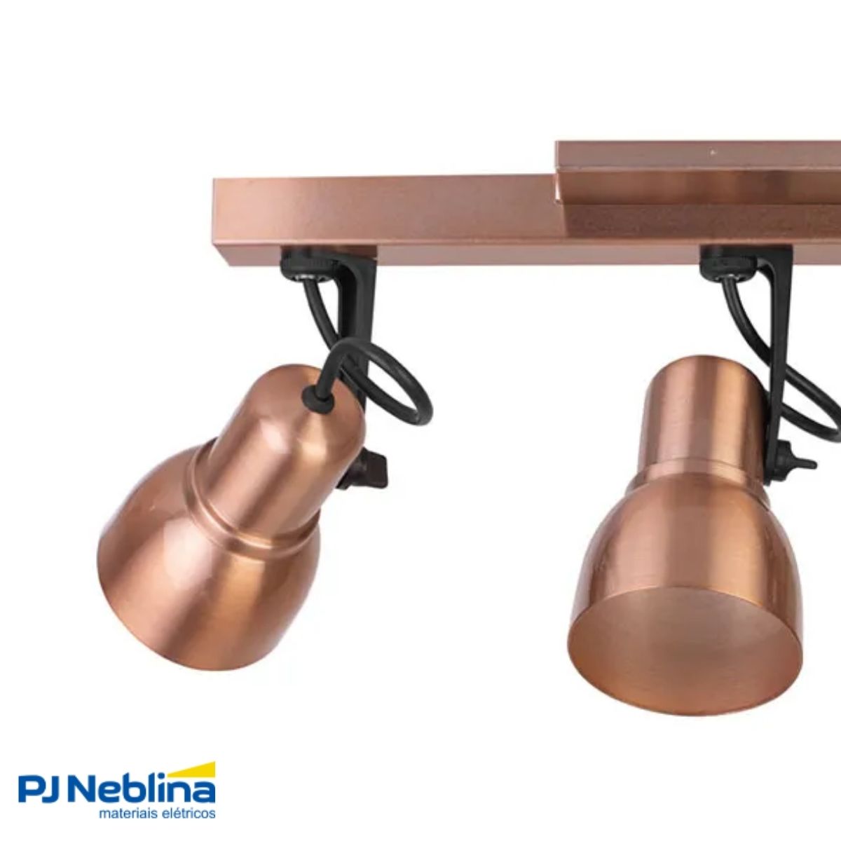 Luminária Spot Trilho Spot Light Cobre 3Xe27 Bivolt Foco Direcionável - Kin Light