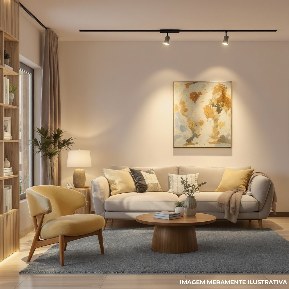 Luminária Spot Trilho Spot Light Cobre 3Xe27 Bivolt Foco Direcionável - Kin Light