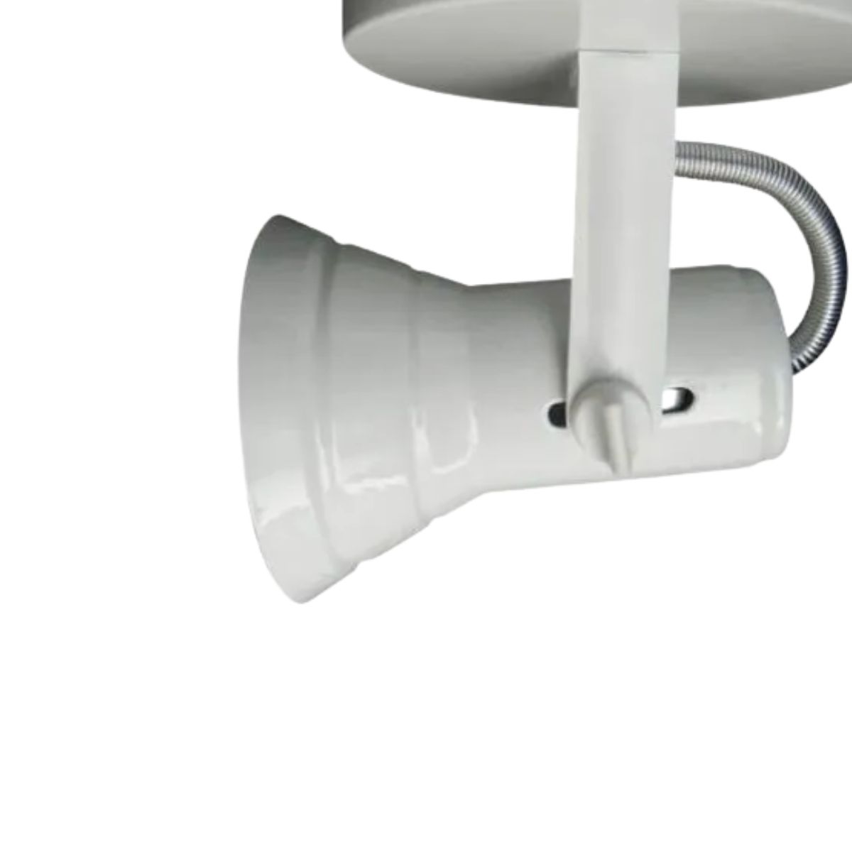 Luminária Spot Sobrepor Corneta Branco E27 Bivolt Foco Direcionável - Kin Light