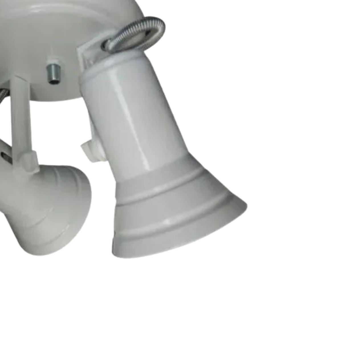 Luminária Spot Sobrepor Corneta Branco 2Xe27 Bivolt Foco Direcionável - Kin Light