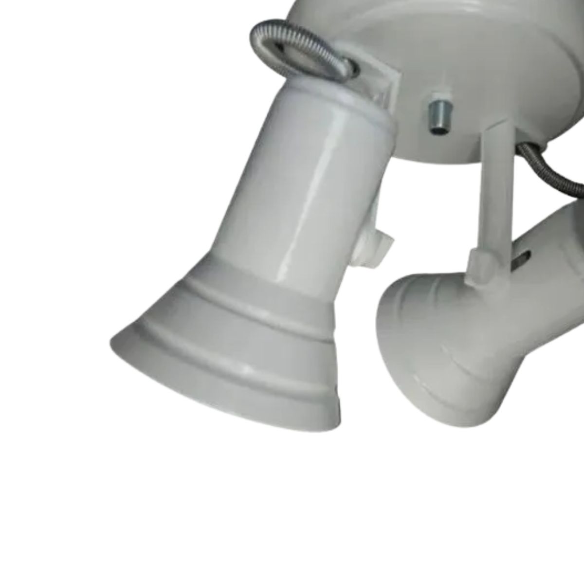 Luminária Spot Sobrepor Corneta Branco 2Xe27 Bivolt Foco Direcionável - Kin Light