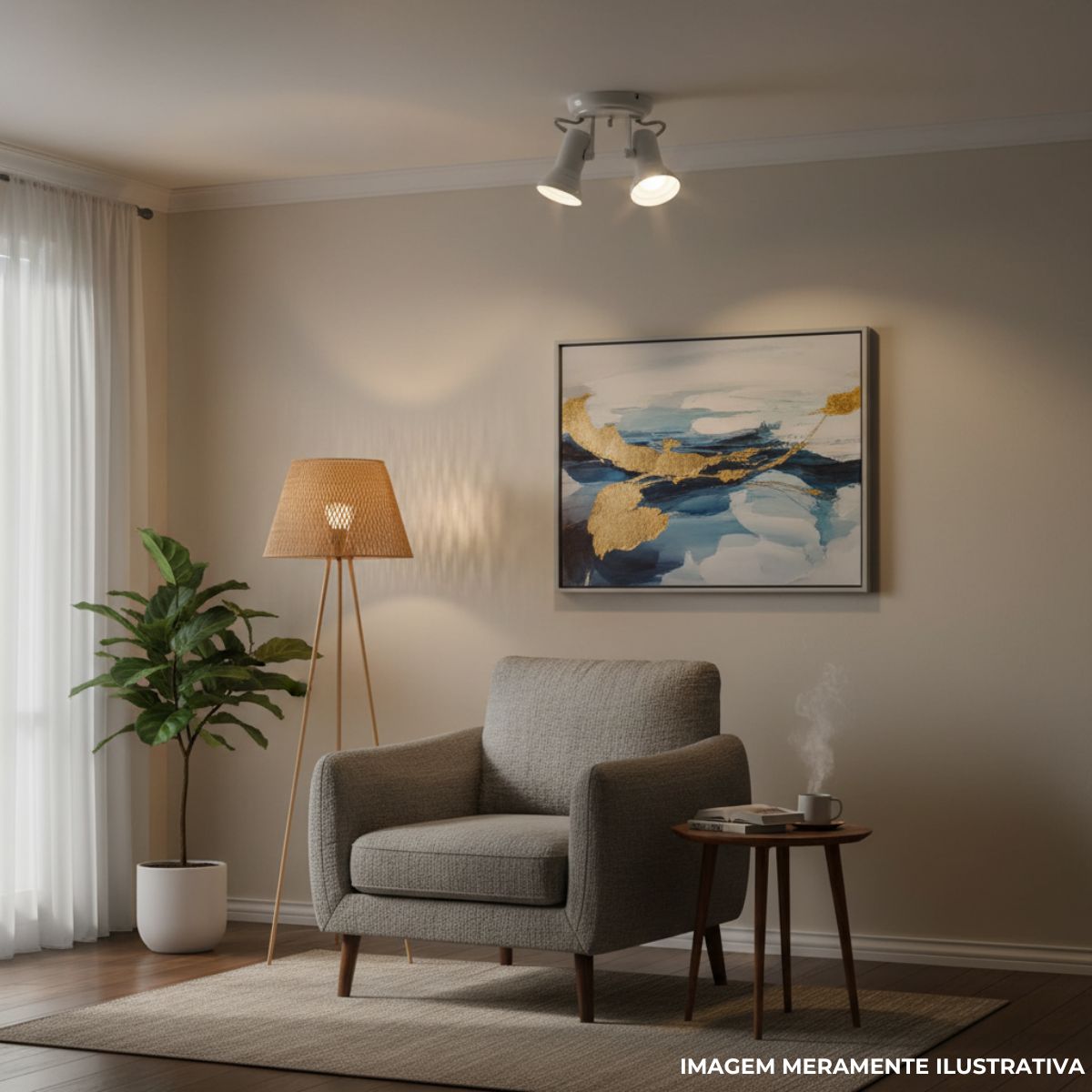 Luminária Spot Sobrepor Corneta Branco 2Xe27 Bivolt Foco Direcionável - Kin Light