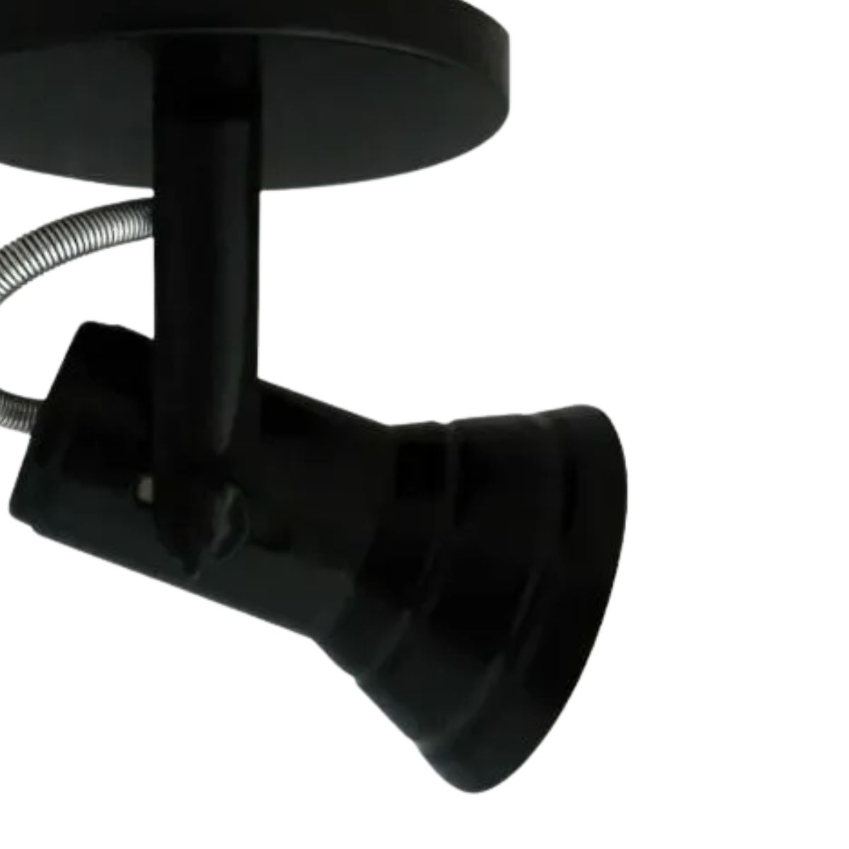 Luminária Spot Sobrepor Corneta Preto E27 Bivolt Foco Direcionável - Kin Light