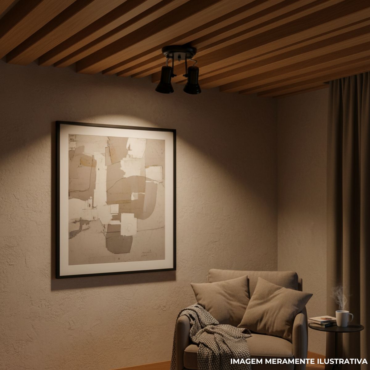 Luminária Spot Sobrepor Corneta Preto E27 Bivolt Foco Direcionável - Kin Light