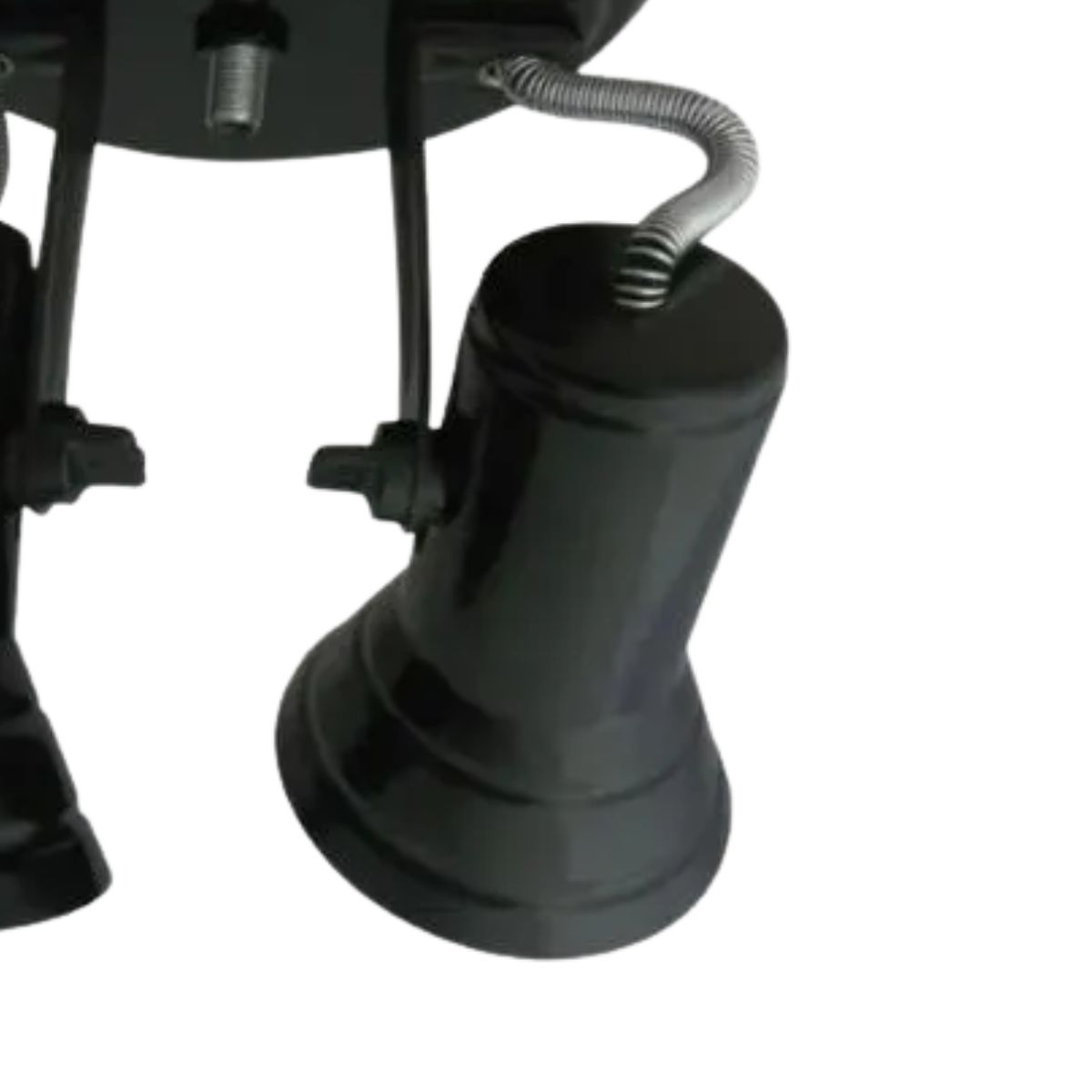 Luminária Spot Sobrepor Corneta Preto 2Xe27 Bivolt Foco Direcionável - Kin Light