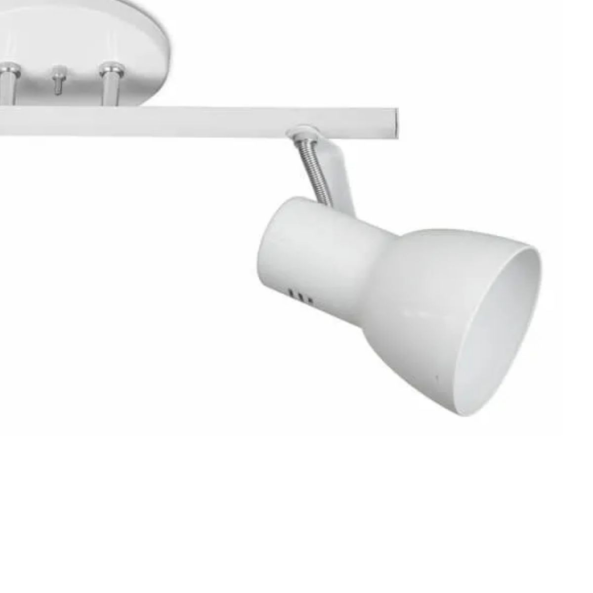 Luminária Spot Sobrepor Trilho Branco 2Xe27 Bivolt Foco Direcionável - Kin Light