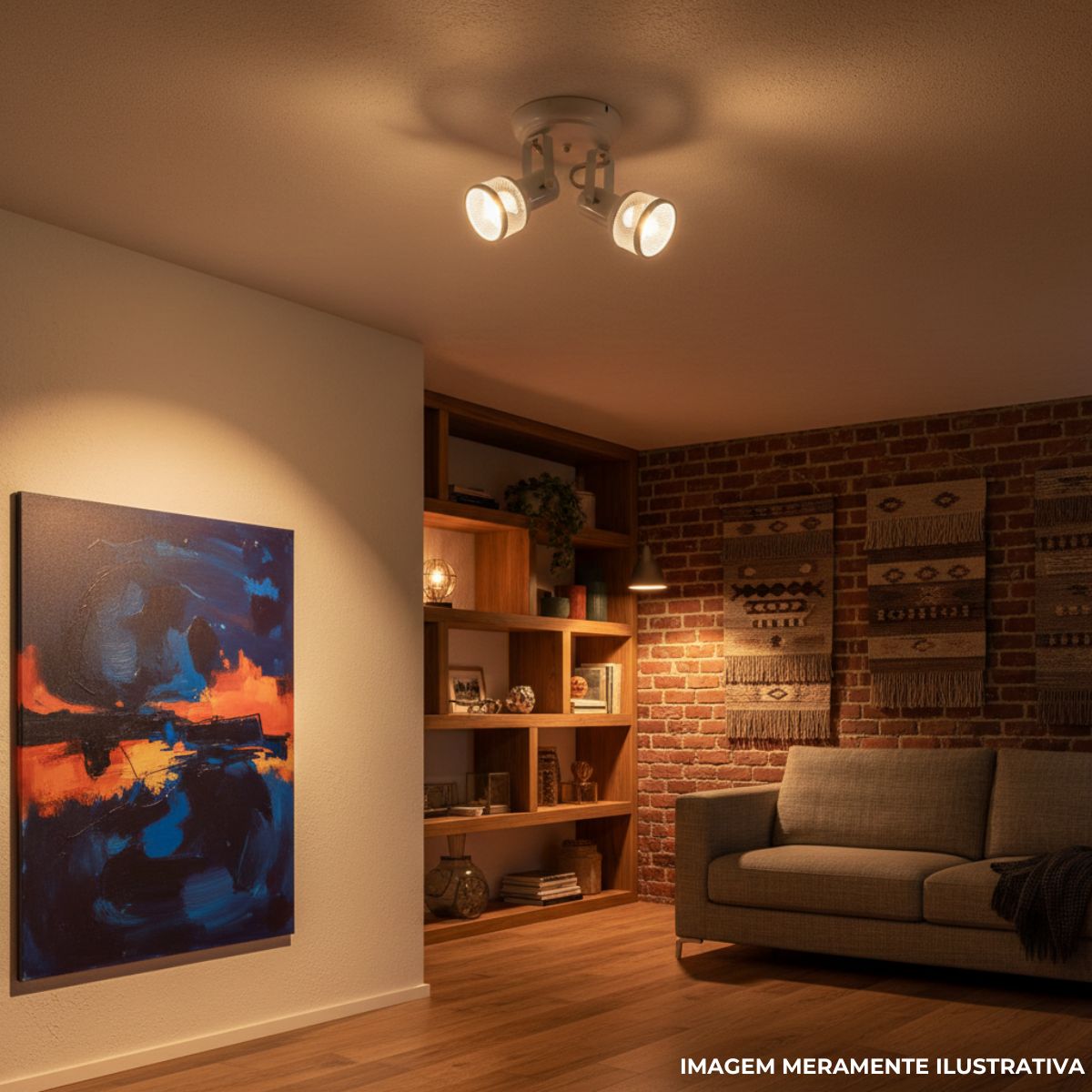 Luminária Spot Sobrepor Tela Branco E27 Bivolt Foco Direcionável - Kin Light