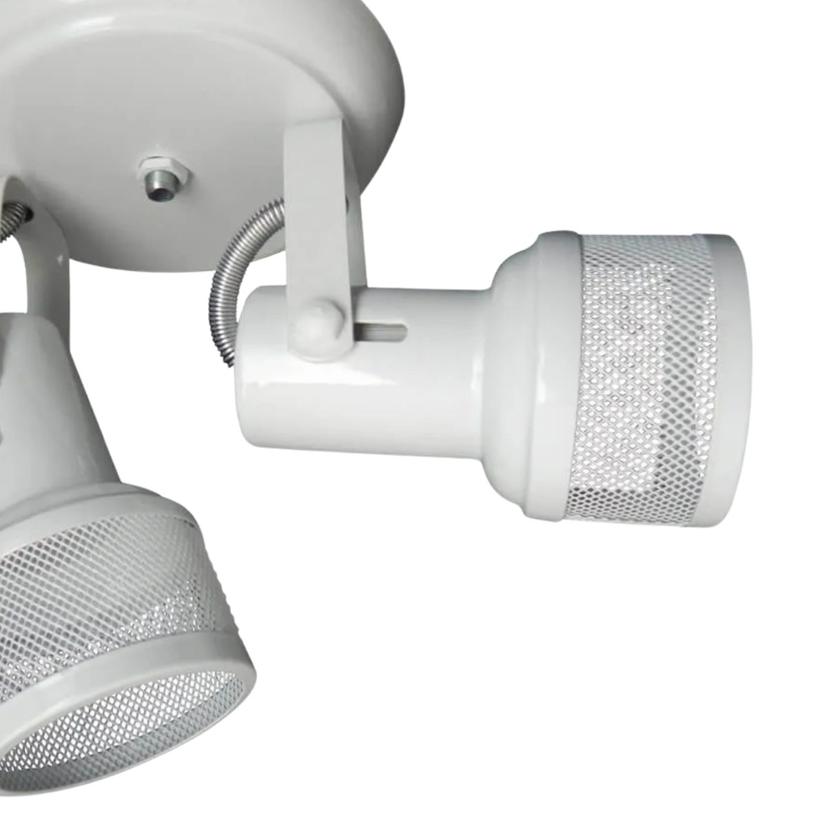 Luminária Spot Sobrepor Tela Branco 2Xe27 Bivolt Foco Direcionável - Kin Light