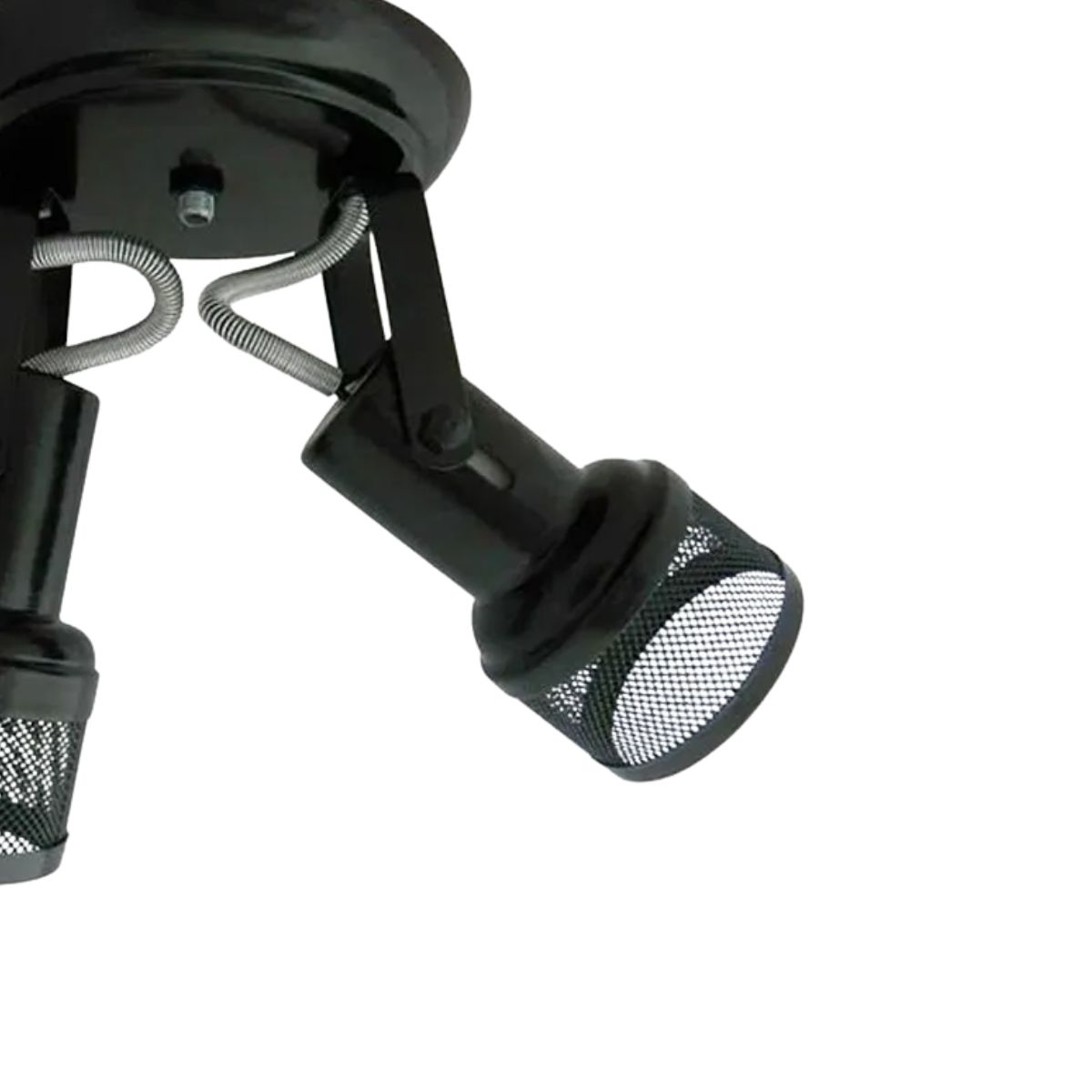 Luminária Spot Sobrepor Tela Preto 2Xe27 Bivolt Foco Direcionável - Kin Light