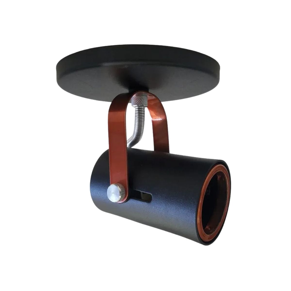 Luminária Spot Sobrepor Gu10 Preto Cobreado Gu10 Bivolt Foco Direcionável - Kin Light