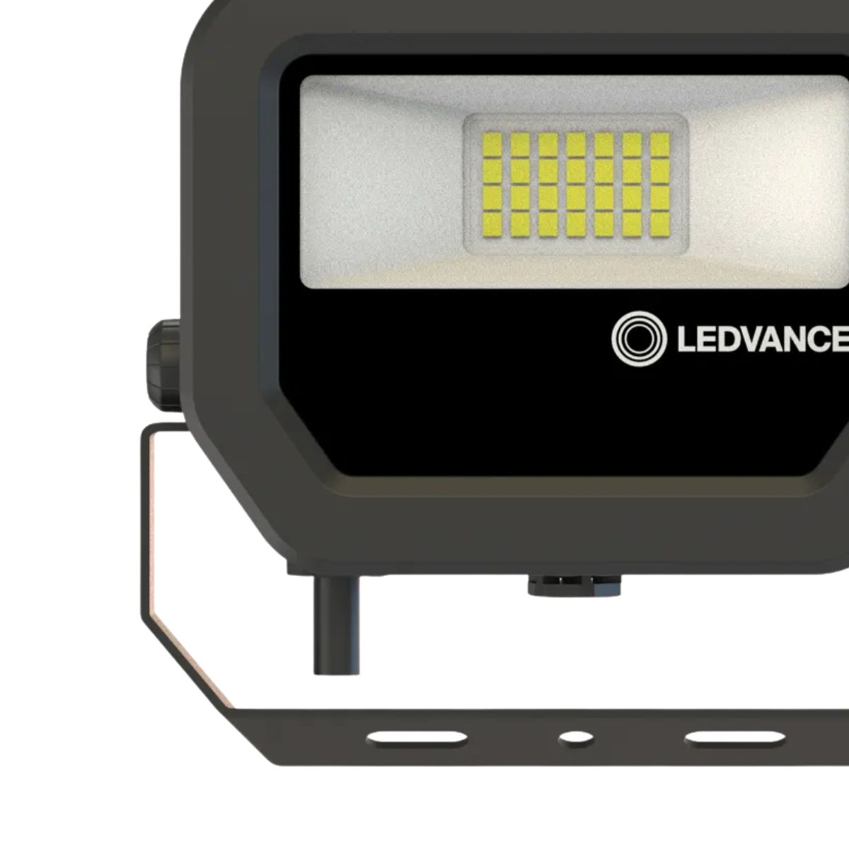 Luminária Refletor Led Retangular Sobrepor Preto 9W Bivolt 3000K Branco Quente 1125Lm Difusor Vidro Temperatura C/Protetor Surto 2Kv - Ledvance