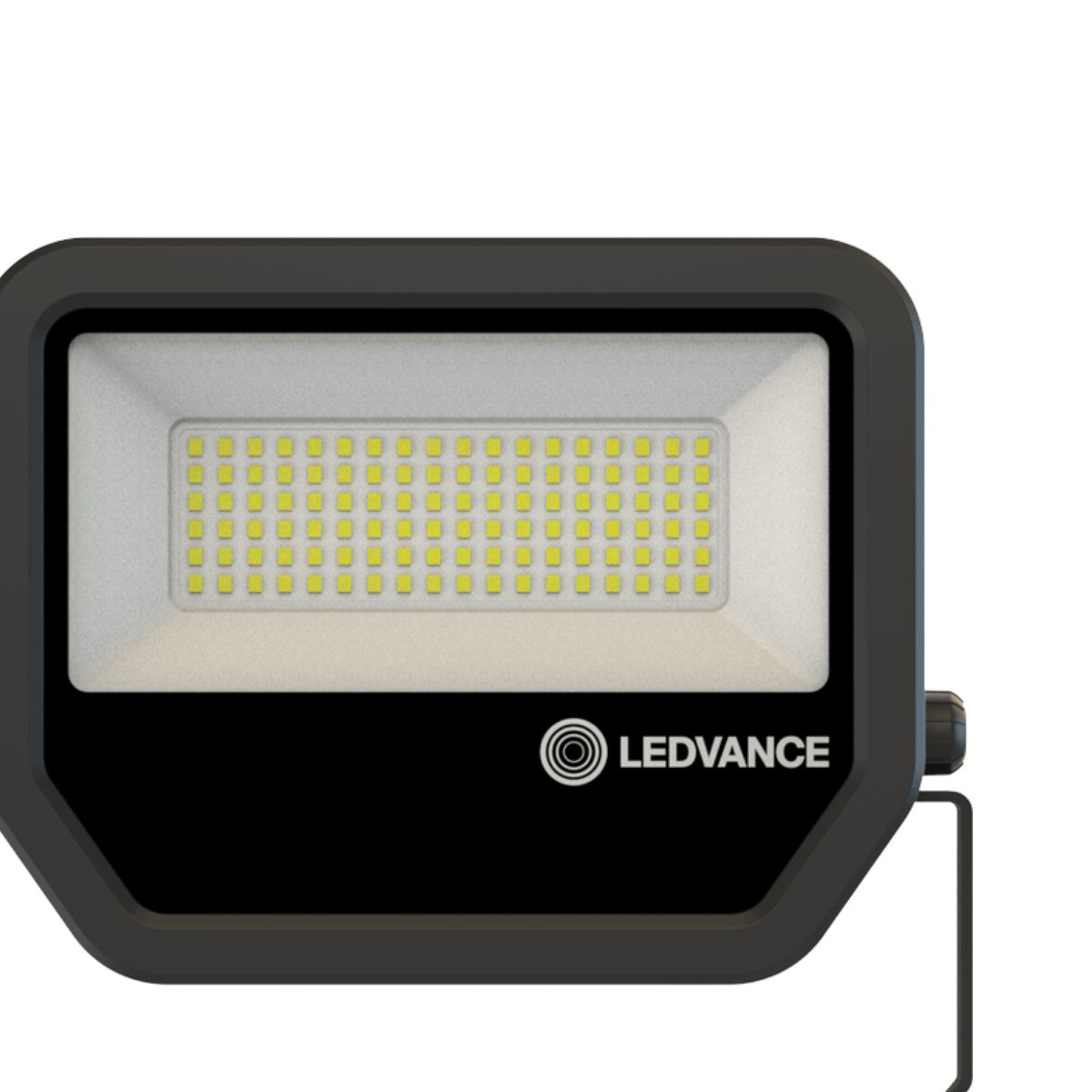 Luminária Refletor Led Retangular Sobrepor Preto 43W Bivolt 3000K Branco Quente 5375Lm Difusor Vidro Temperado C/Protetor Surto 2Kv - Ledvance