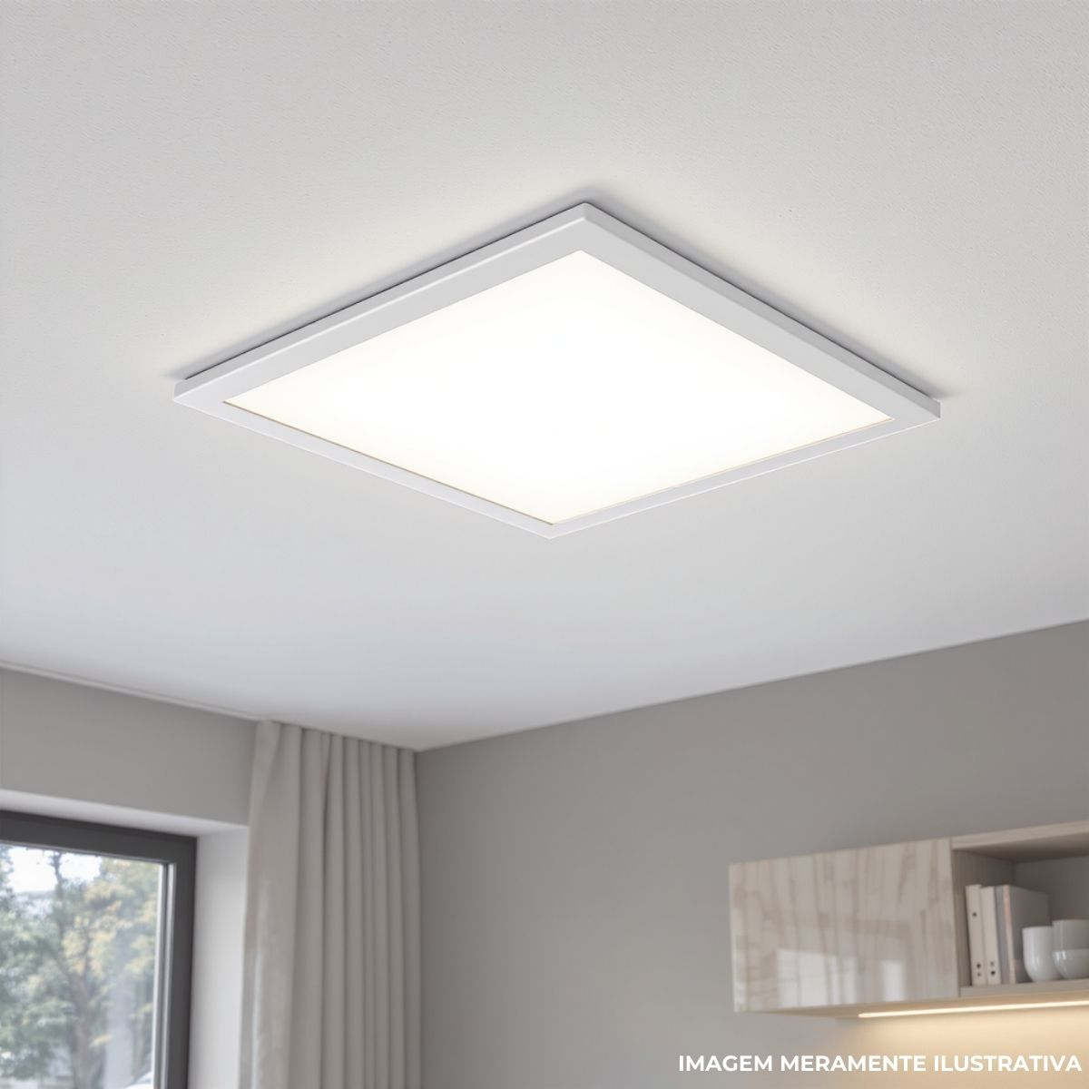 Luminária Painel Led Embutir Quadrado Branco 36W Bivolt 6500K Branco Frio 2880Lm Difusor Poliestireno - Bellalux