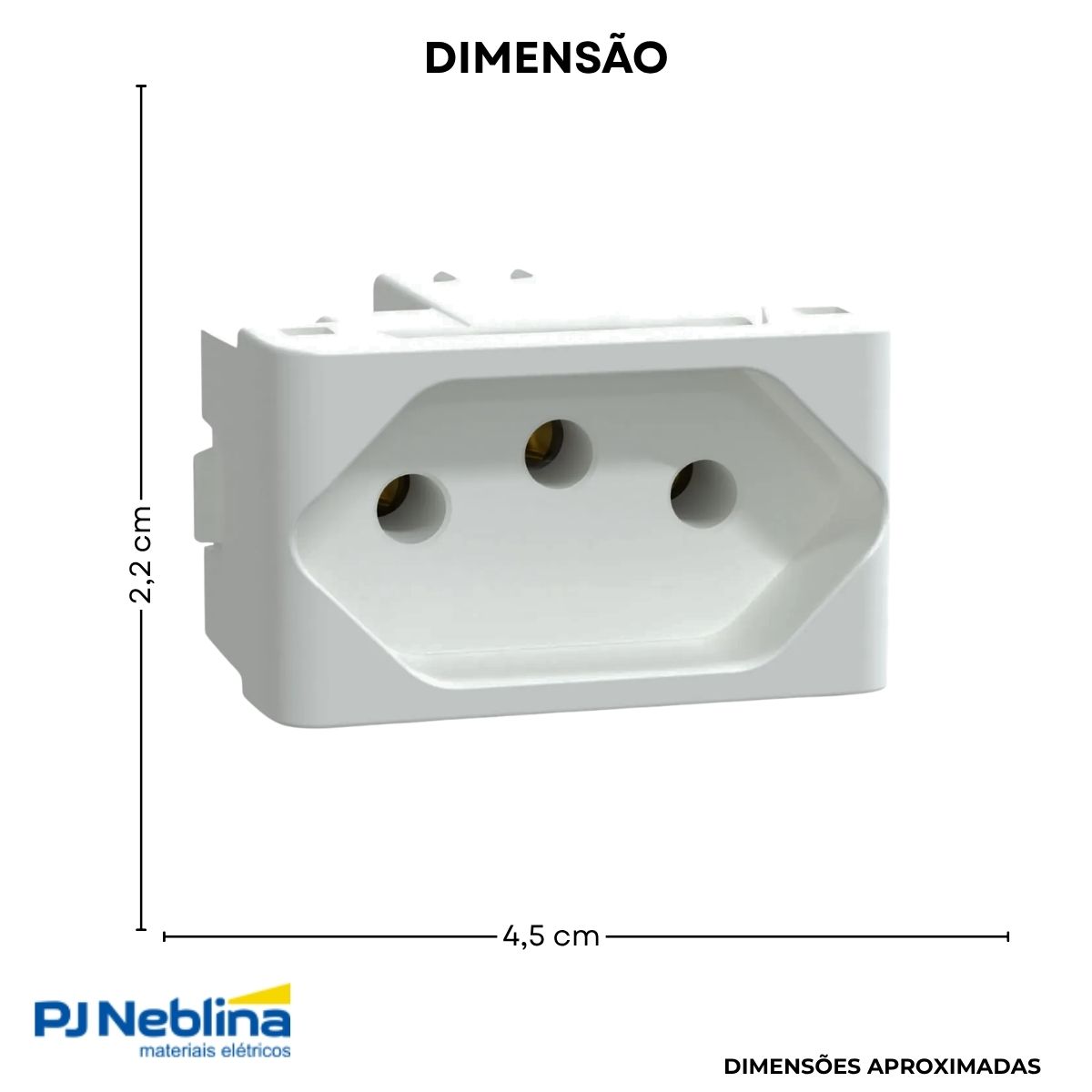 Modulo Tomada 2P+T 1 Modulo 10A 250V Bc Fosco Lunare Up - Schneider