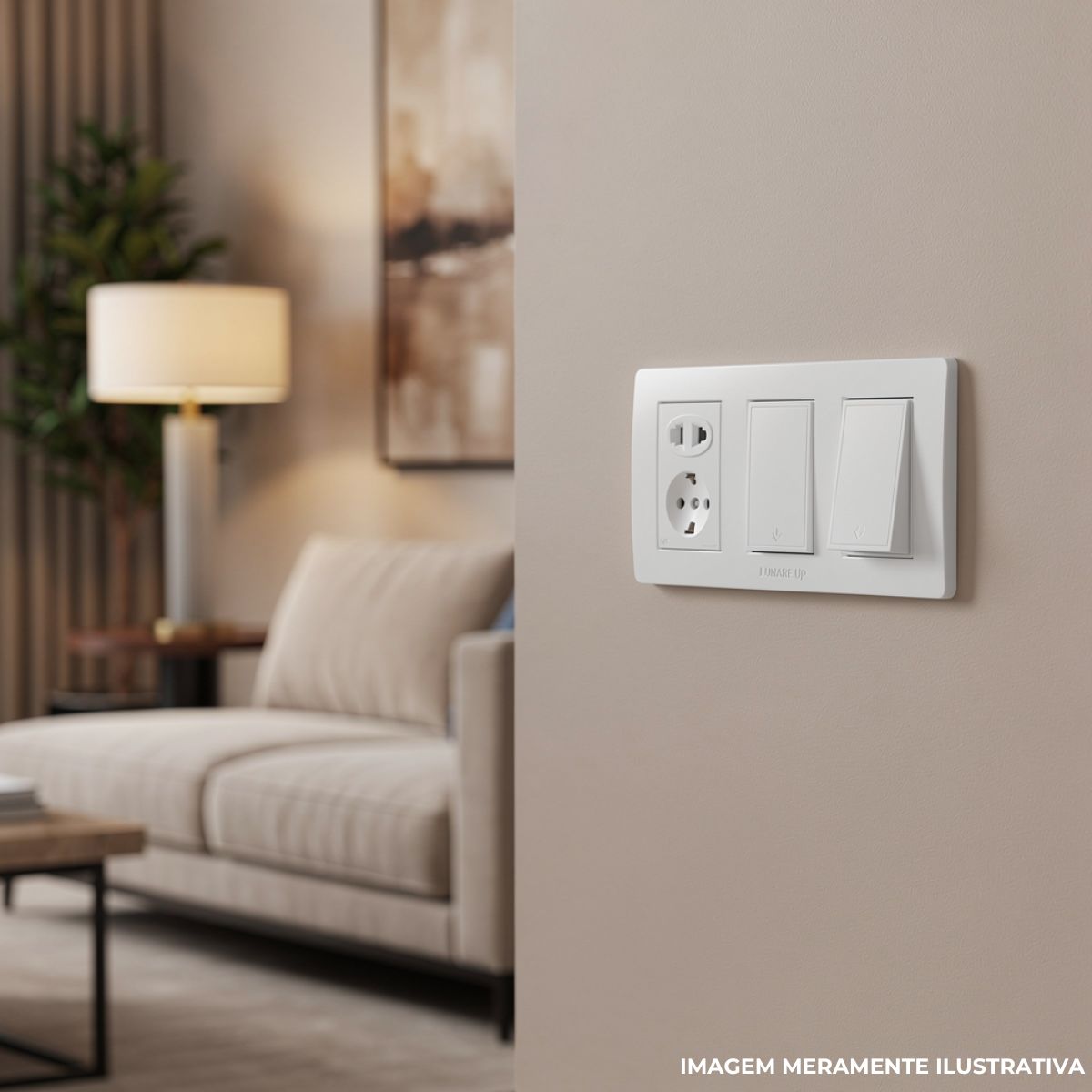 Modulo Tomada 2P+T 1 Mod 20A 250V Bc Fosco Lunare Up - Schneider