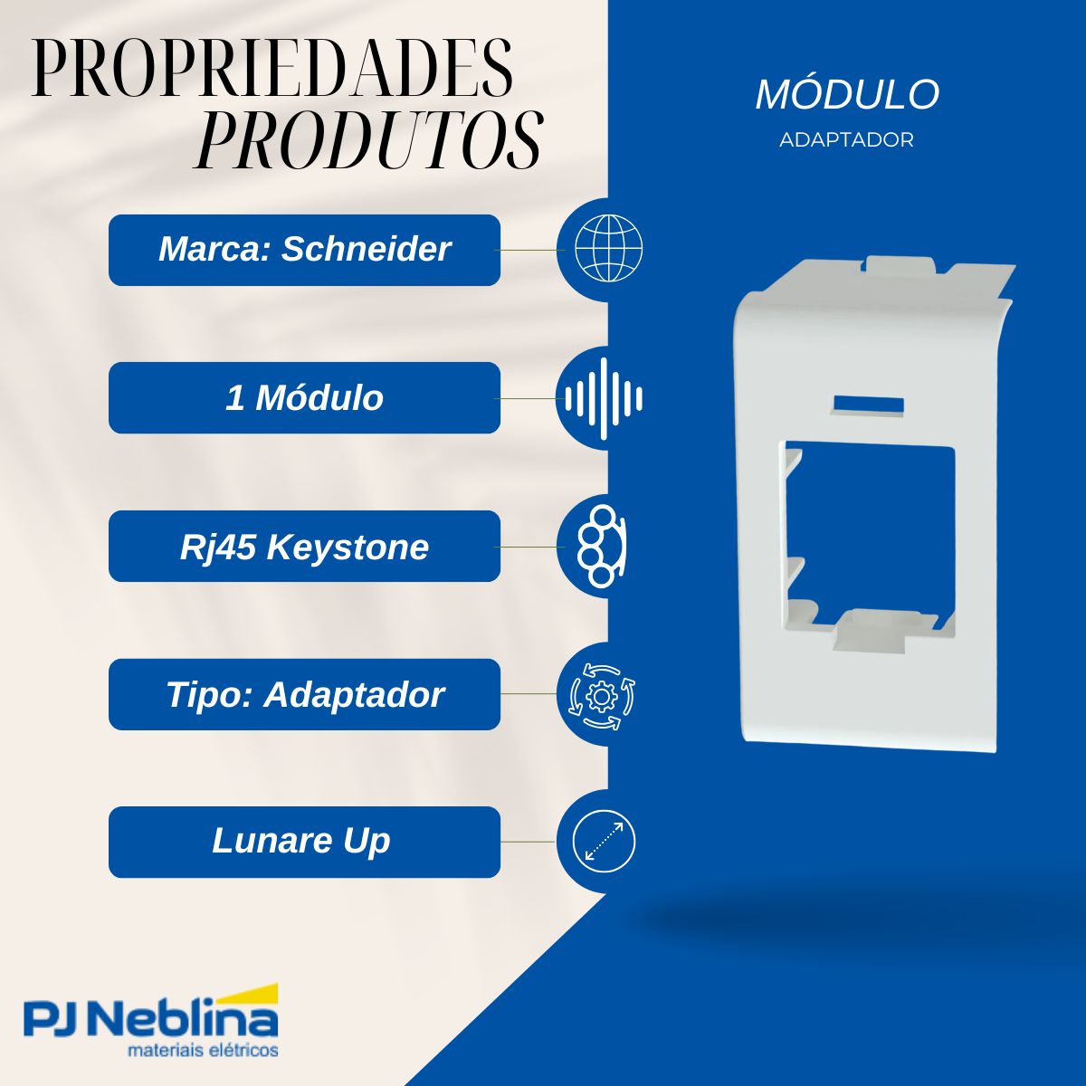Modulo Adaptador Rj45 Keystone 1 Mod Bc Fosco (emb C/2un) Lu