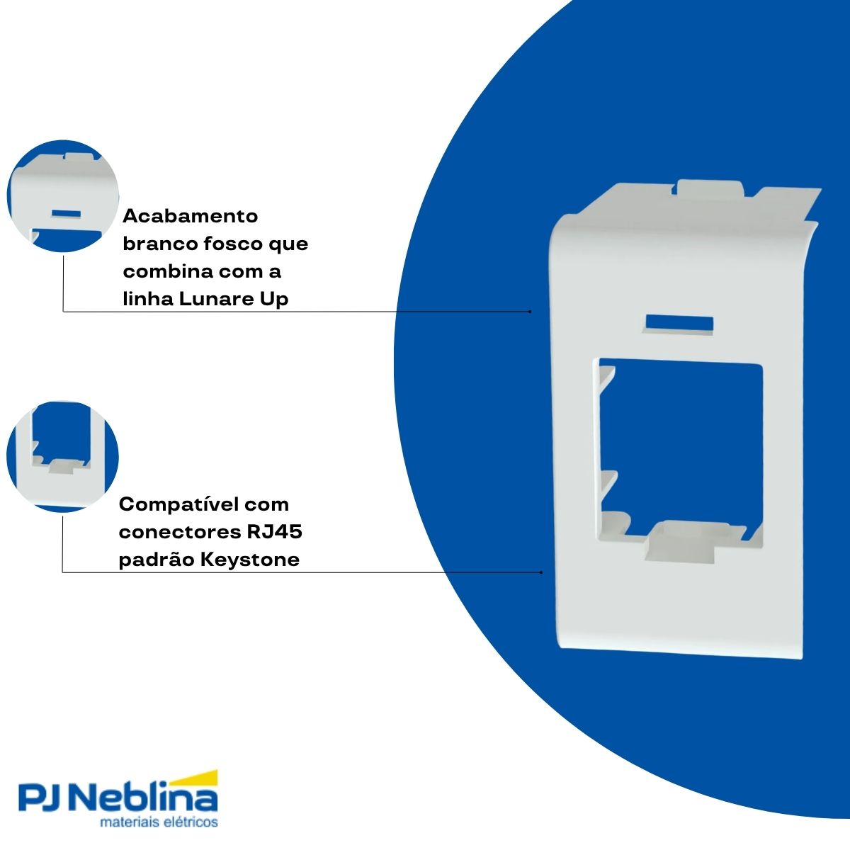 Modulo Adaptador Rj45 Keystone 1 Mod Bc Fosco (emb C/2un) Lu