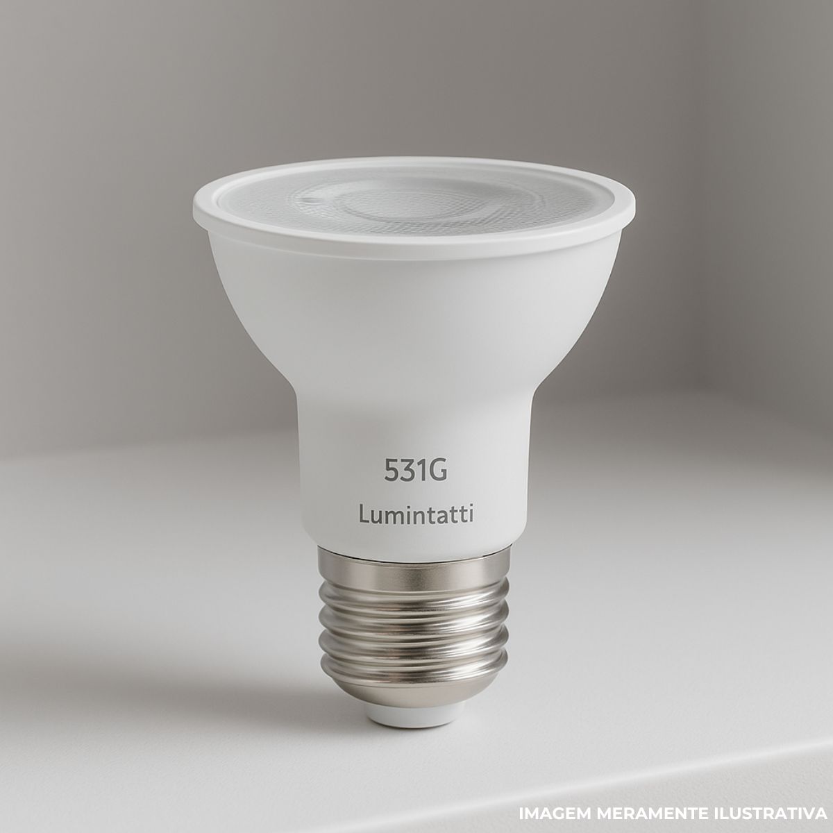 Lâmpada Led Dicroica Par20 7W Bivolt E27 2700K Branco Quente Luz Amarela 525Lm 38G Dimerizavel