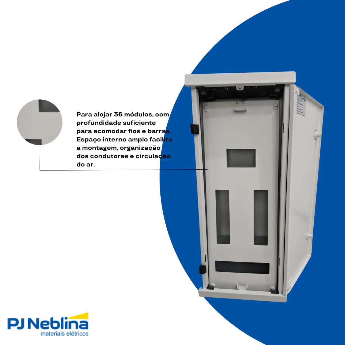 Quadro Distribuição Sobrepor V16036S 36 Disjuntores 160A Branco Brum