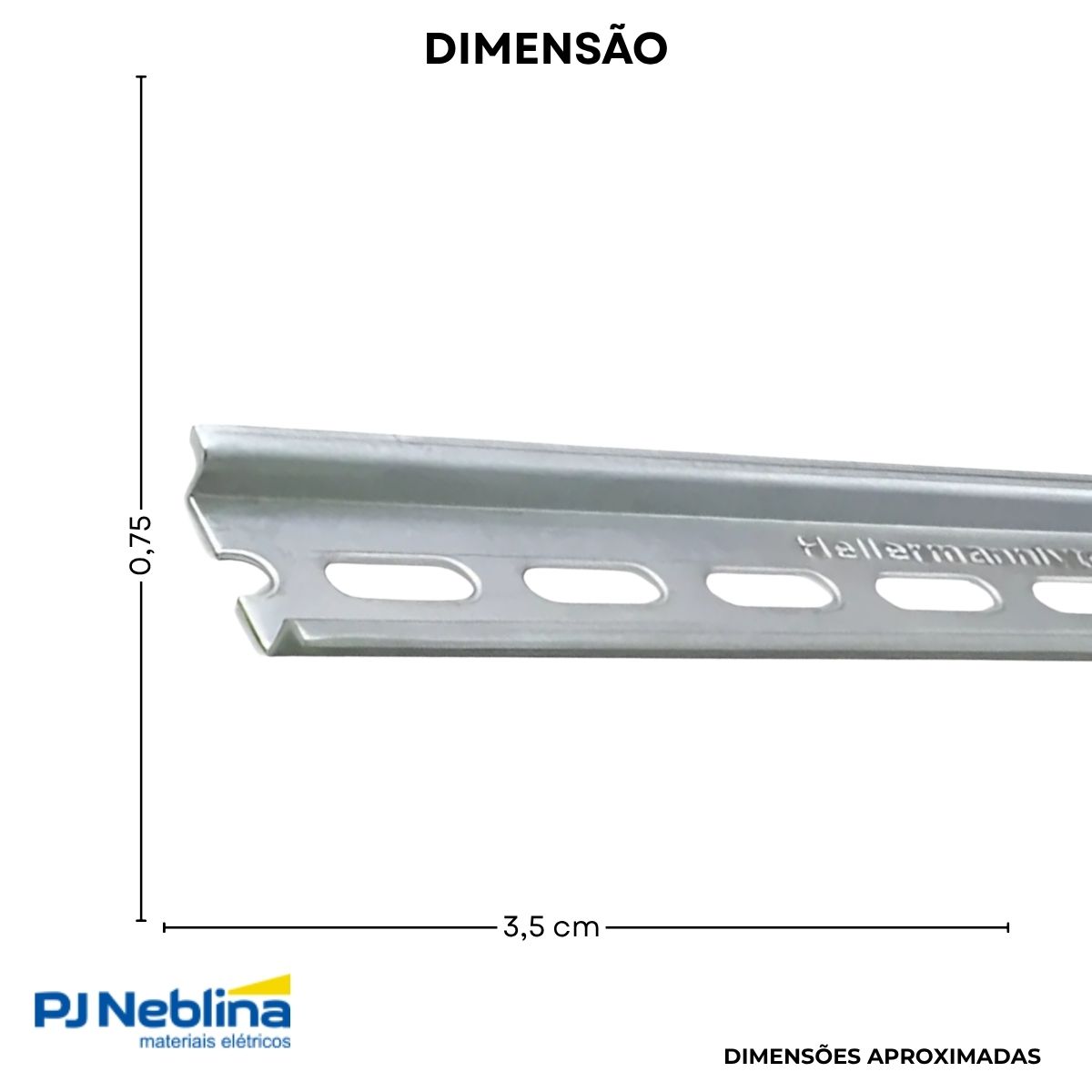 Trilho Fixacao Din Perfurado Ts-35 2000mm Aco
