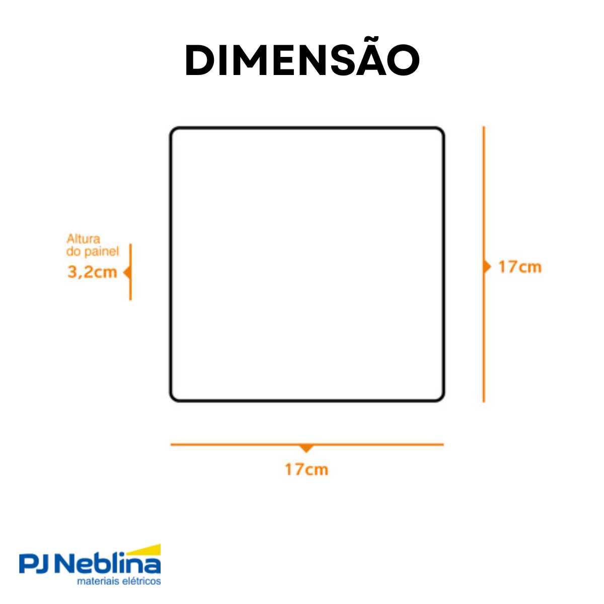 Luminária Painel Led Sobrepor Quadrado Branco 24W Bivolt 4000K Branco Neutro 2400Lm - Bronzearte