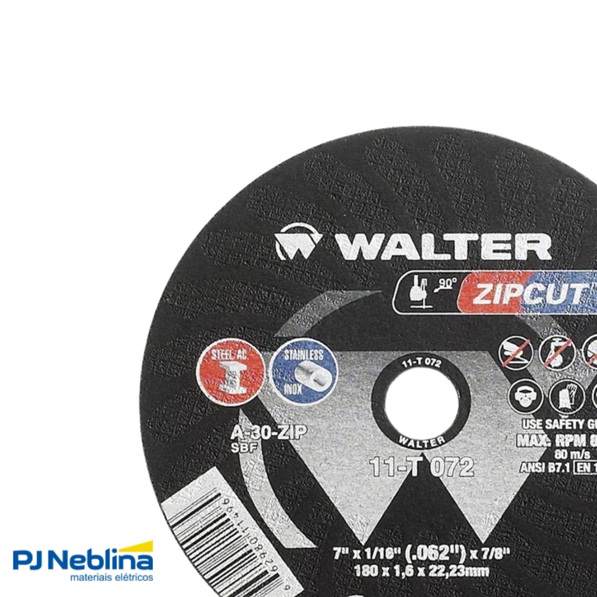 Disco Corte Zipcut 7Polx7/8 1/16 - Walter