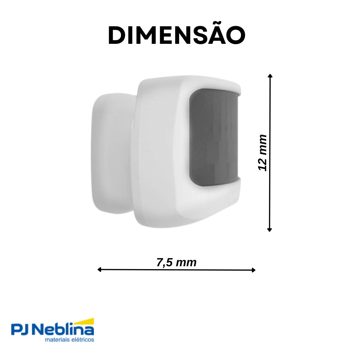 Sensor Presença C/Fotocélula Sobrepor Parede 100-240V Alcance 15M Branco - Exatron