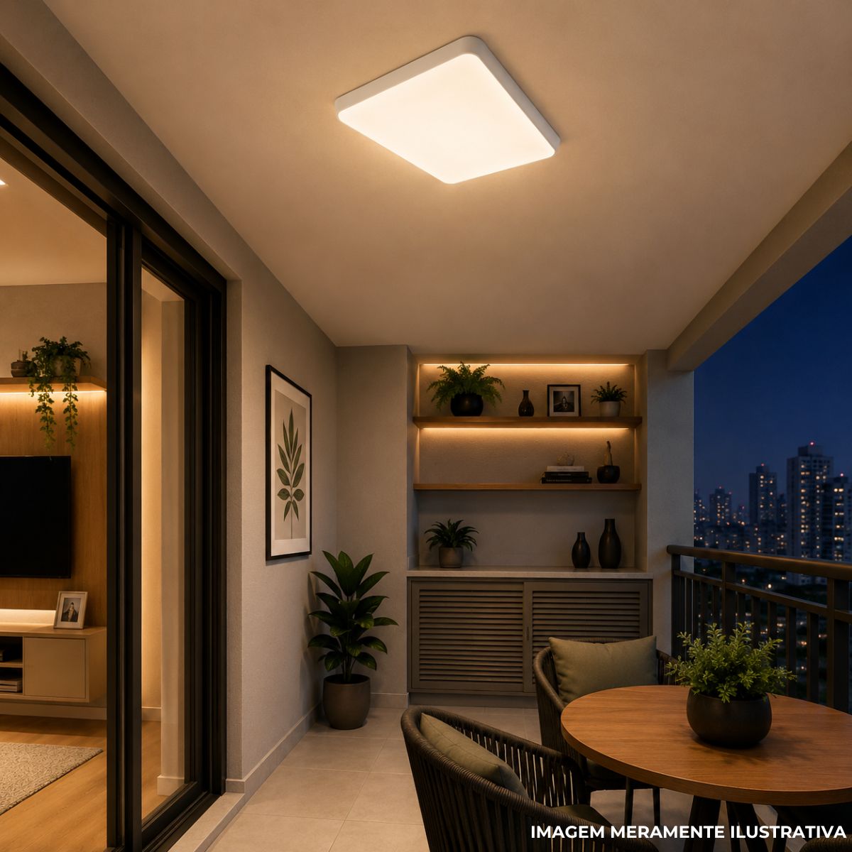 Luminária Plafon Led Sobrepor Toronto Branco 36W Bivolt 3000K/4000K/6000K Multicolor 2650Lm - Hevvy
