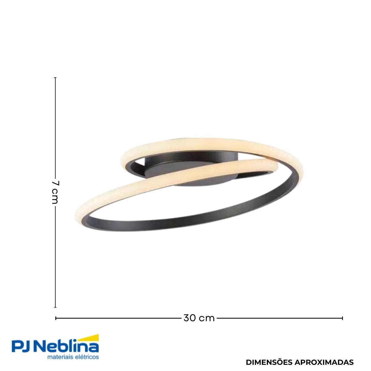 Luminaria Plafon Led Sobrepor Horizon Circle Pt 30w Bivolt 3