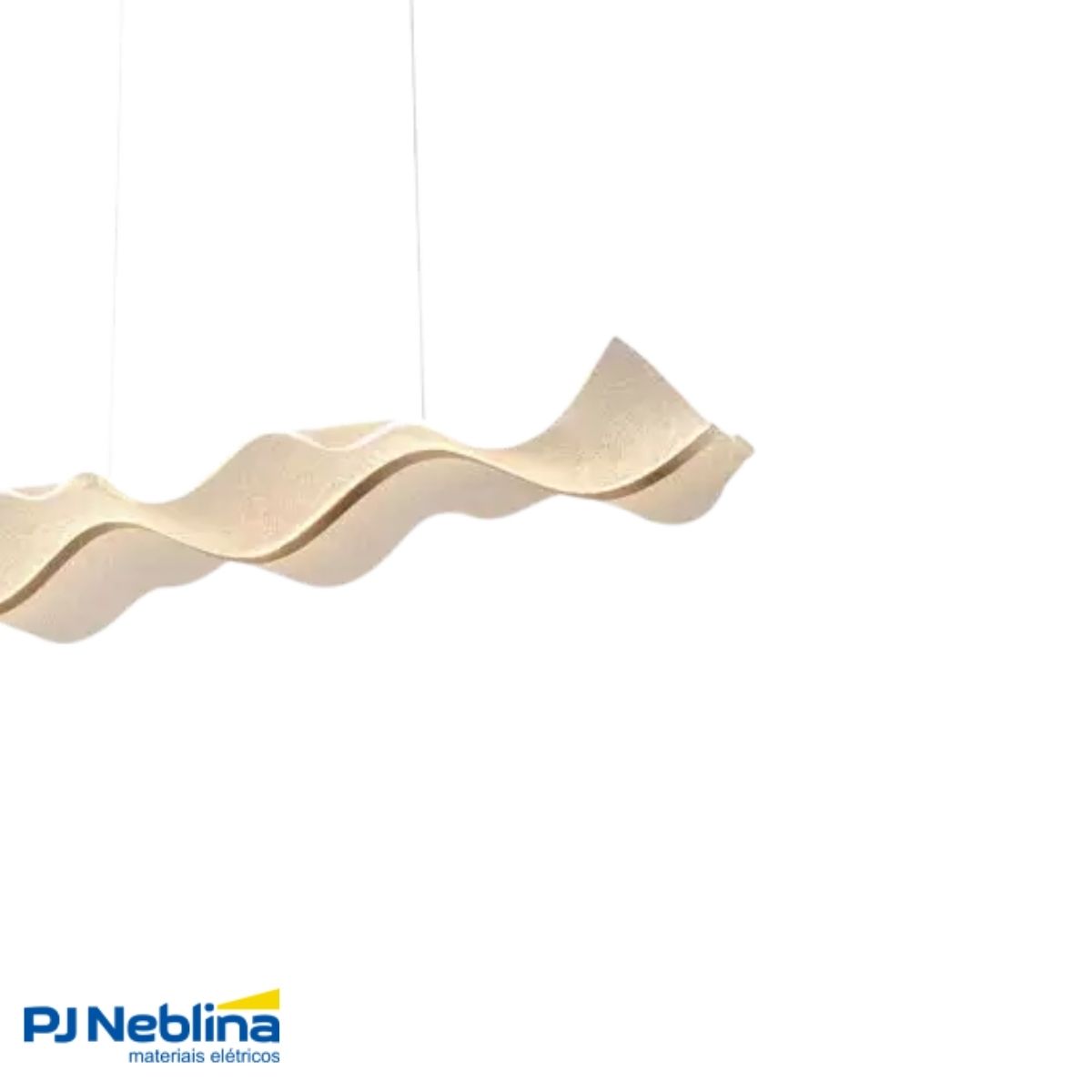 Luminária Pendente Led Sobrepor Wave Dourado 24W Bivolt 3000K Branco Quente 1880Lm - Hevvy