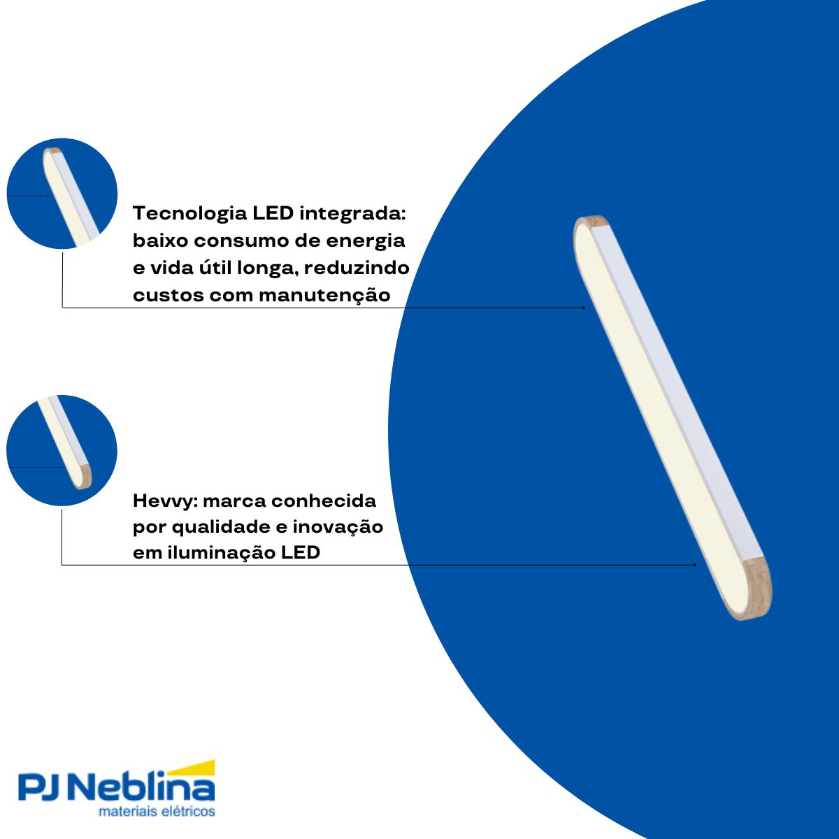 Luminaria Plafon Led Sobrepor Woodbury Madeira/bc 42w Bivolt